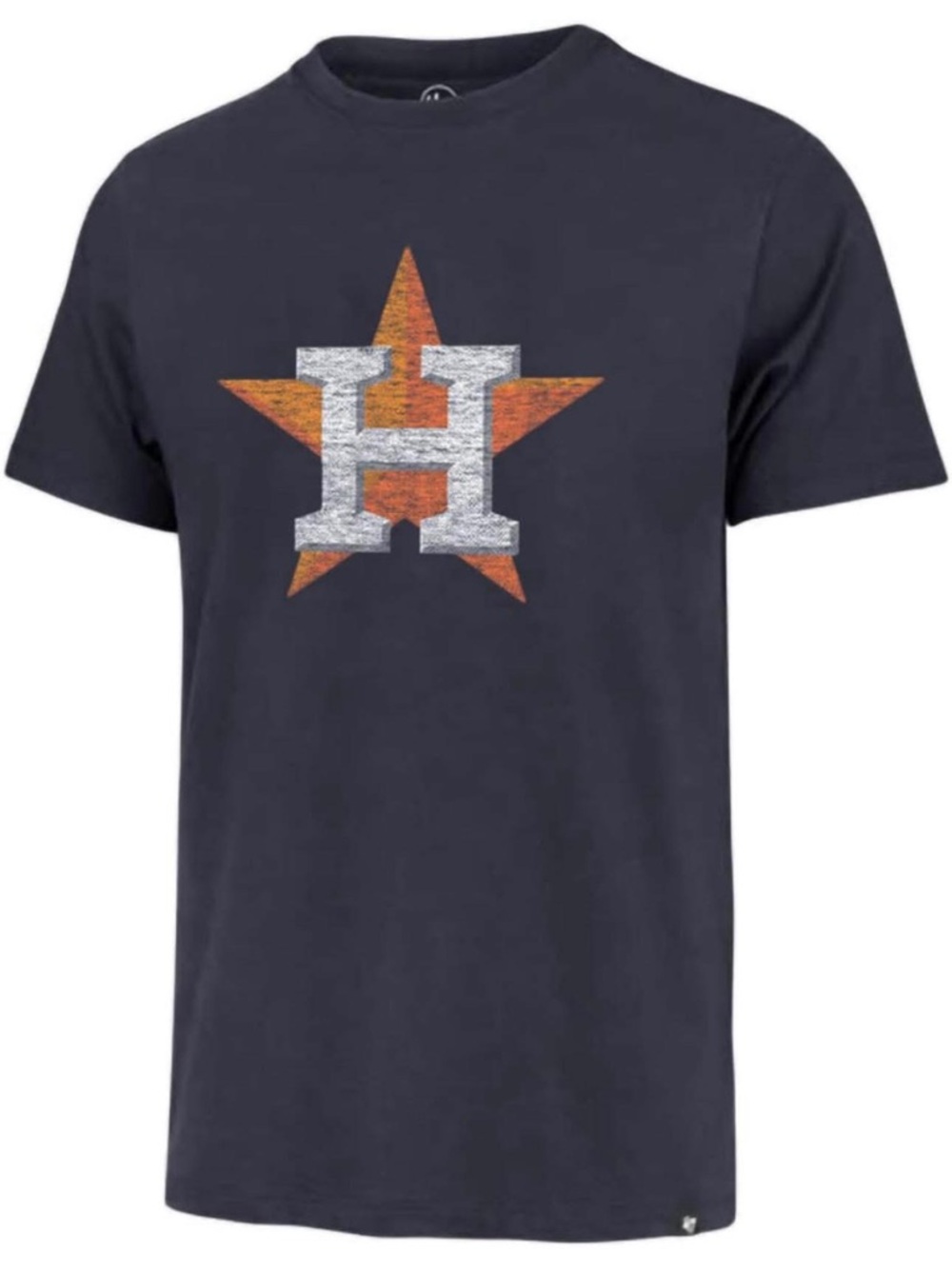 47 MLB Men's Distressed Imprint Logo T-Shirt Houston Astros Navy, Small nwt
